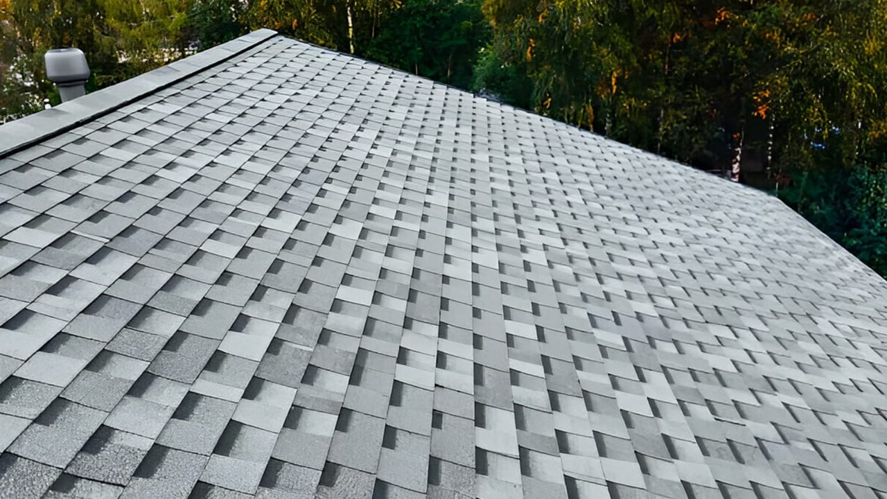 Roof surface texture viewed at an angle